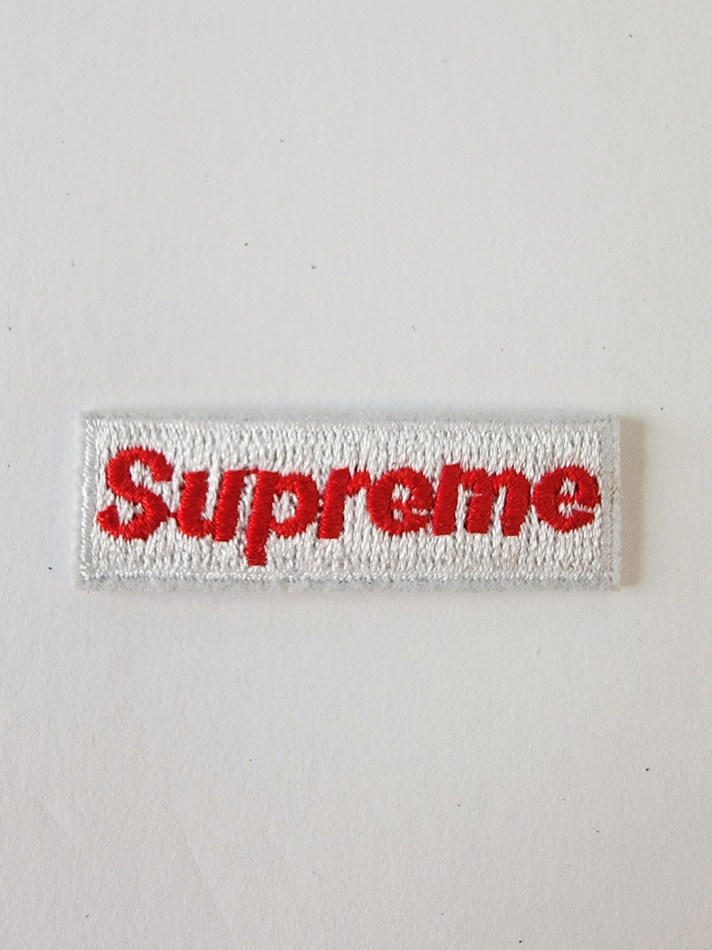 Supreme White Patch with Red Logo